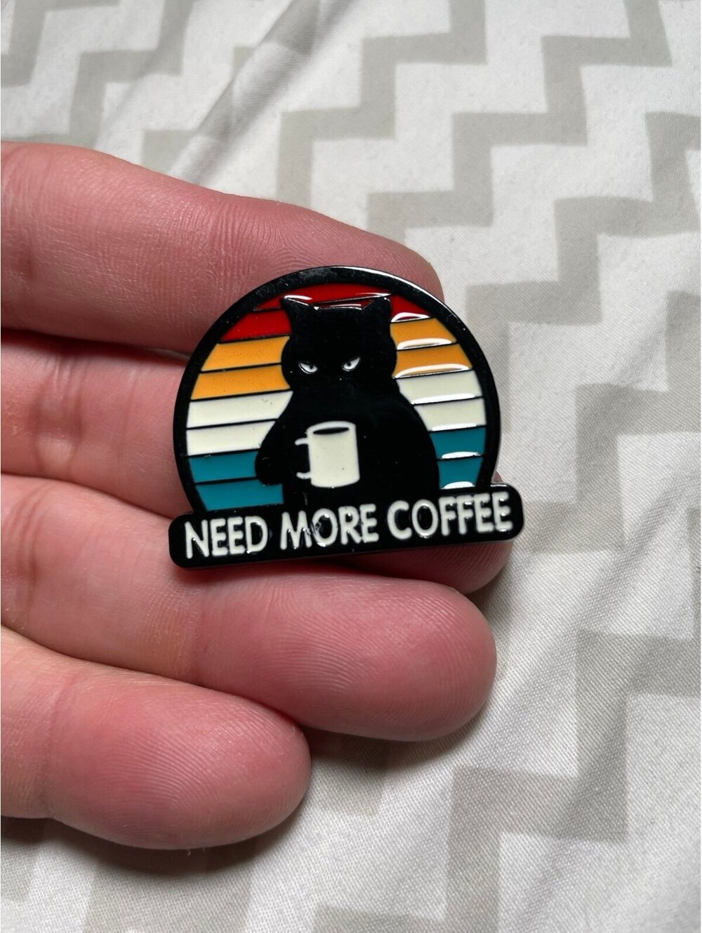 Need More Coffee Lapel Pin